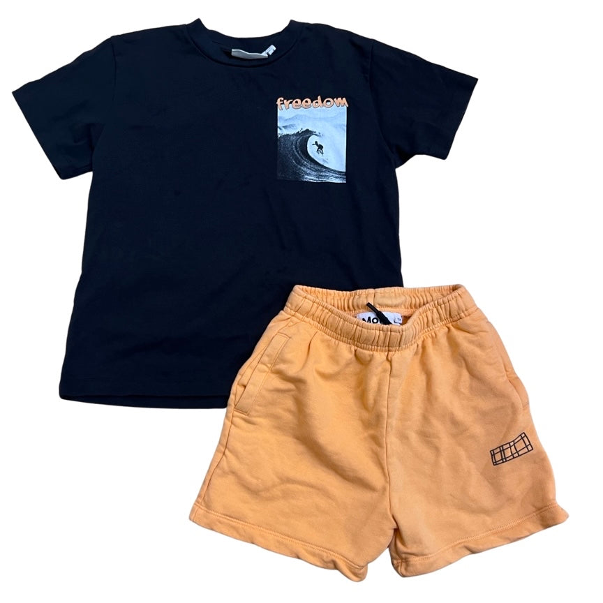 Molo set, 4T shorts 6T tshirt